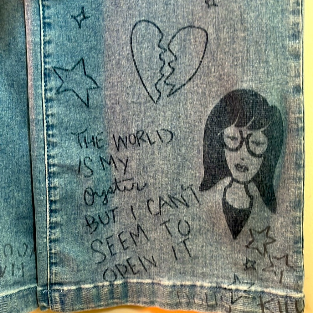 ✨🆕BNWT!SOLD OUT!Dolls Kill X Daria Wide Legged Jeans! Sz Small!NEVER WORN!RARE✨ - Picture 9 of 16